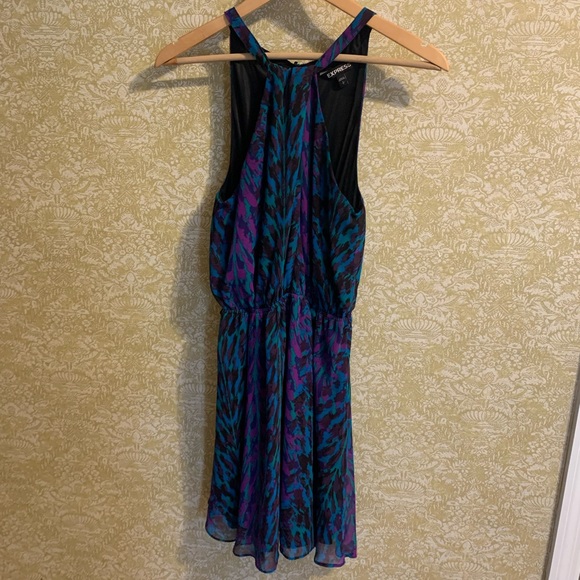 Express Dresses & Skirts - Express halter blue green and purple dress